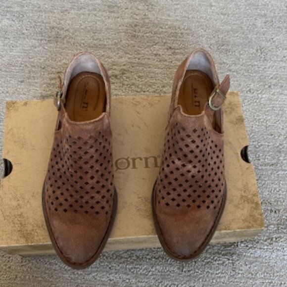 Born Women's Nanna Rust Ankle Boots in Perfect Condition - Picture 4 of 8